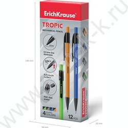Карандаш механический 0,5мм Tropic ластик ассорти | Фото 6