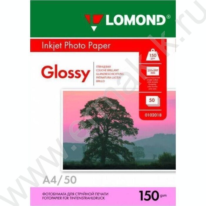 Бумага А4 "Lomond" 150г/мкв  50л глянцевая одностор. | Фото 1