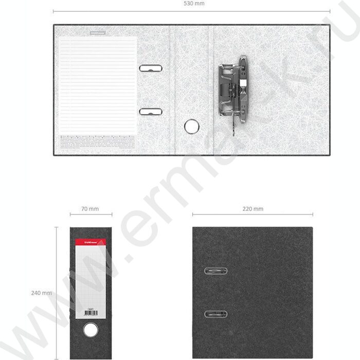 Файл 70мм А5 Basic мраморный серый | Фото 3