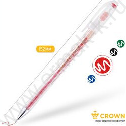 Ручка гелевая красная 0,5мм "Hi-Jell" | Фото 4