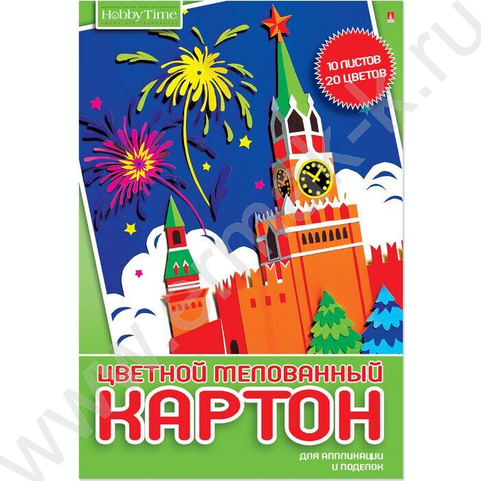 Картон цв. Двухсторонний А4 10л/20цв "Хобби тайм" | Фото 3