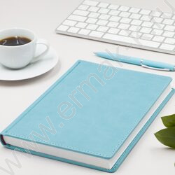 Ежедневник н/дат А5 136л Velvet небесно-голубой   | Фото 3