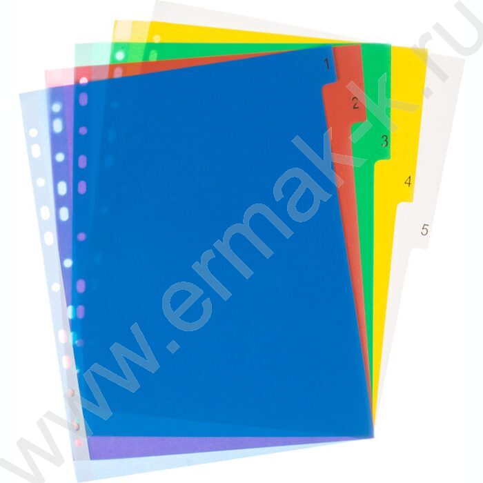 Разделитель листов пластик А4 цифровой 10цв MAXI | Фото 2