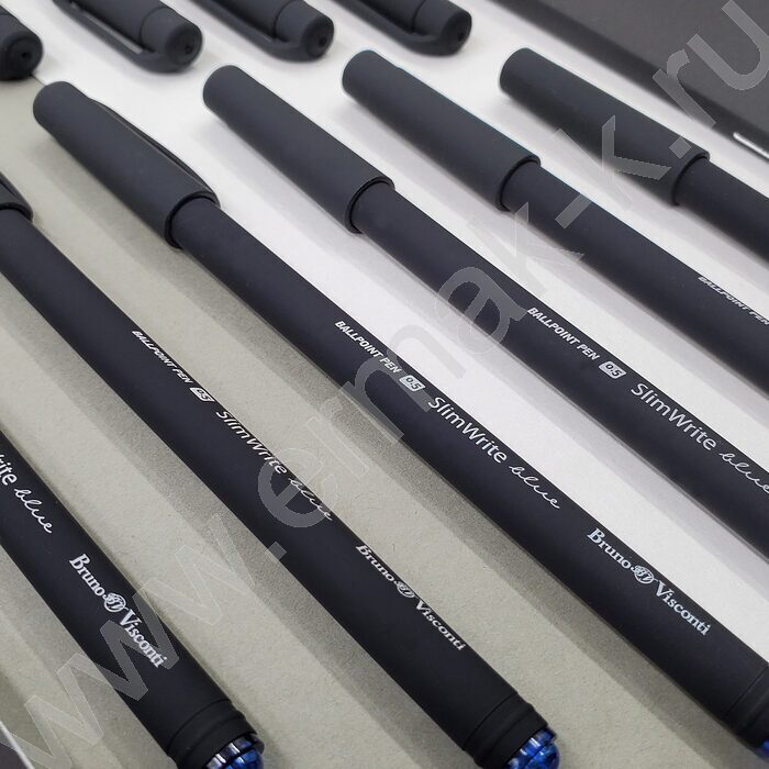 Ручка шар SlimWrite Black синяя 0,5мм | Фото 6