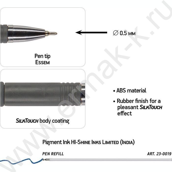 Ручка шар на масл.основе 0,5мм синяя SoftWrite Original/3цв.корпуса | Фото 3