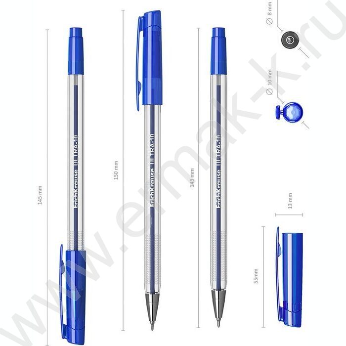 Ручка шар ULTRA-10 Stick Classic 0.7мм, синяя | Фото 4