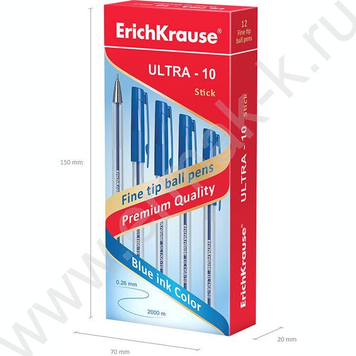 Ручка шар ULTRA-10 Stick Classic 0.7мм, синяя | Фото 5