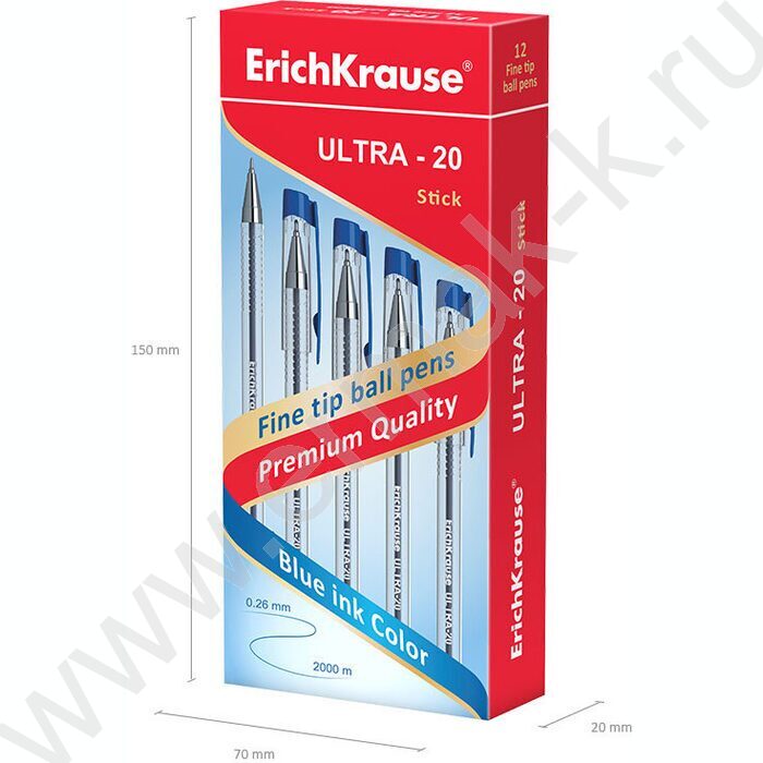 Ручка шар ULTRA-20 Stick Classic 0,7мм, синяя | Фото 4