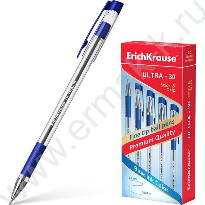 Ручка шар ULTRA-30 Stick&Grip Classic 0,7мм, синяя | Фото 2