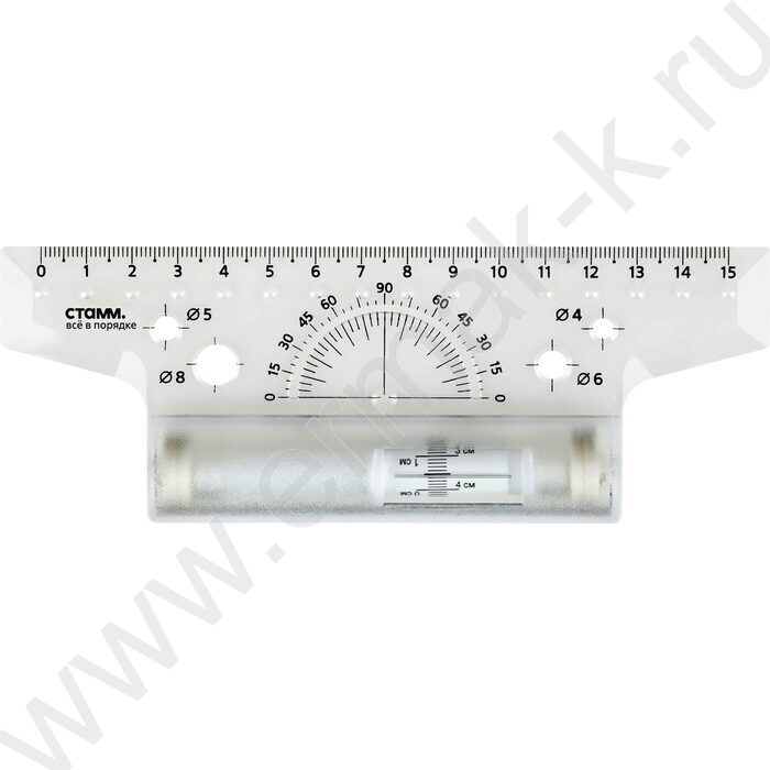 Рейсшина пл 15см прозр. с роликом | Фото 1