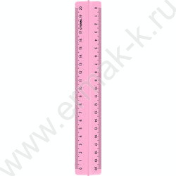Линейка пл 20см с держателем флюор прозр. | Фото 3