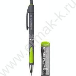 Карандаш механический 0,5мм Megapolis /с резин. держателем/+грифели блистер,европодвес | Фото 1