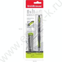 Карандаш механический 0,5мм Megapolis /с резин. держателем/+грифели блистер,европодвес | Фото 5