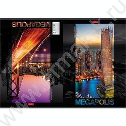 Тетрадь  96л А4 клетка/двойная "Огни города" | Фото 1