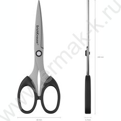 Ножницы 16см Top Model /чёрные /европодвес | Фото 4