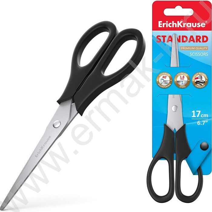 Ножницы 17см EasyCut /черные /европодвес | Фото 2