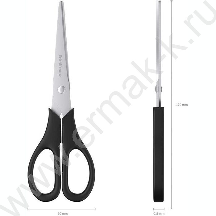 Ножницы 17см EasyCut /черные /европодвес | Фото 4
