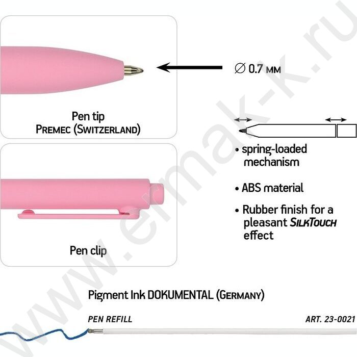 Ручка шар авт SoftClick.Creative синяя 0,7мм | Фото 3