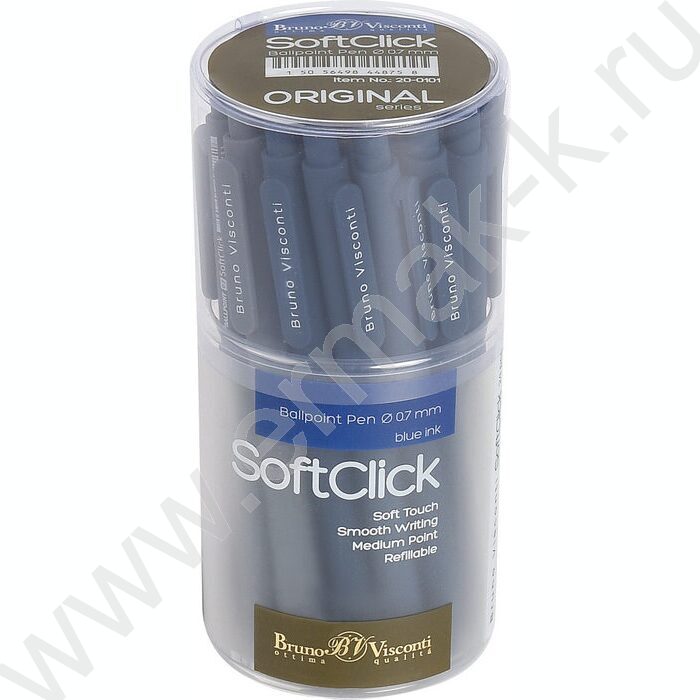 Ручка шар авт SoftClick.Original синяя 0,7мм /3цв.корпуса | Фото 5