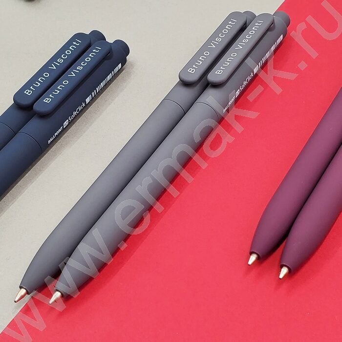 Ручка шар авт SoftClick.Original синяя 0,7мм /3цв.корпуса | Фото 6