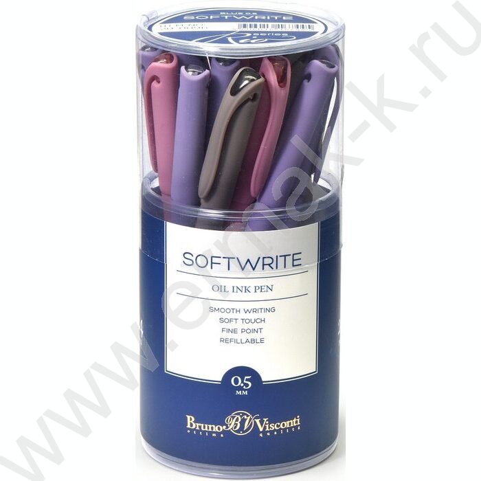 Ручка шар на масл.основе 0,5мм синяя SoftWrite Rio/5цв.корпуса | Фото 5