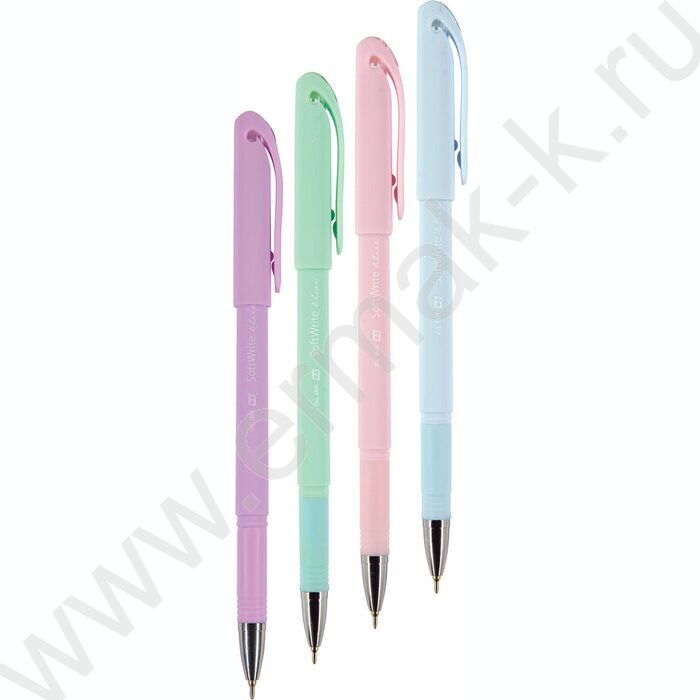 Ручка шар на масл.основе 0,5мм синяя SoftWrite Zefir/4цв.корпуса | Фото 1