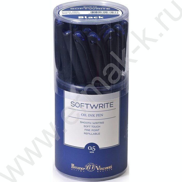 Ручка шар на масл.основе 0,5мм синяя SoftWrite.Black | Фото 5