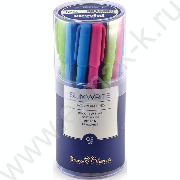 Ручка шар SlimWrite Special синяя 0,5мм /4цв.корпуса | Фото 5