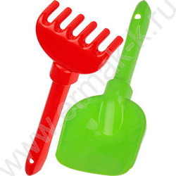 Песочный набор № 4-ведро 0,8л+лопатка 22см+грабли 21см | Фото 3