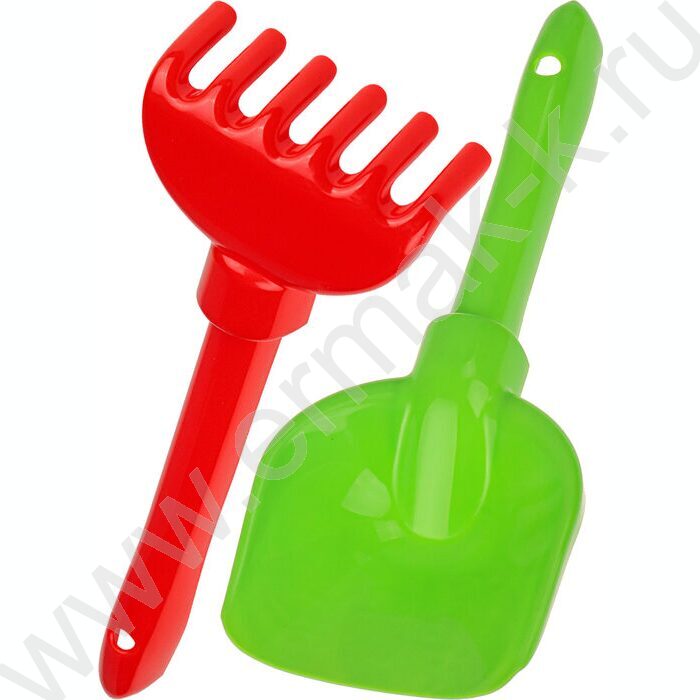 Песочный набор № 4-ведро 0,8л+лопатка 22см+грабли 21см | Фото 3