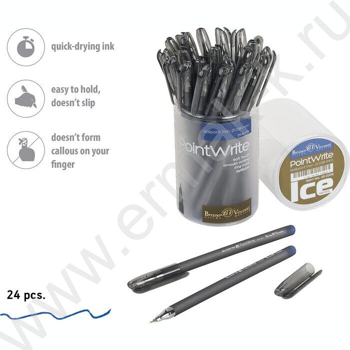 Ручка шар PointWrite Ice синяя 0,38мм | Фото 4