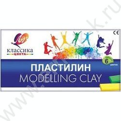 Пластилин   6цв 120г Классика+стек | Фото 1