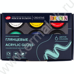 Краски акриловые  6цв 20мл Декола глянцевые | Фото 2