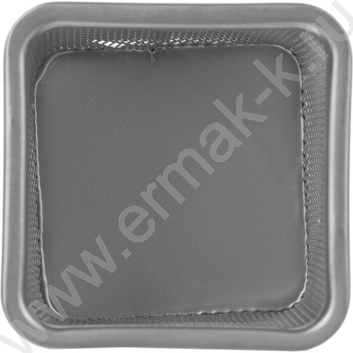 Подставка д/каранд. и ручек сетчатый (метал) серебро /квадрат 80*80мм  выс.- 9,8см | Фото 3