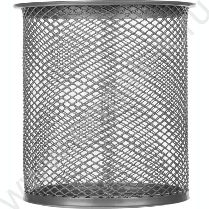 Подставка д/каранд. и ручек сетчатый (метал) серебро /цилиндр 89*100мм | Фото 2