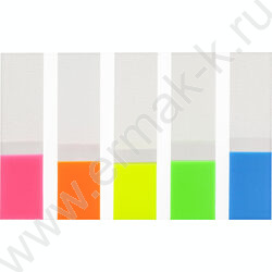 Набор самокл. этикеток-закладок 45*12мм/20л*5цв пластик европодвес | Фото 2