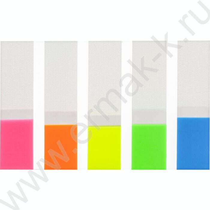 Набор самокл. этикеток-закладок 45*12мм/20л*5цв пластик европодвес | Фото 2