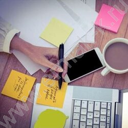 Бумага д/записей  76*76мм /400л, 75г/м², радуга 5цв с липким краем | Фото 4