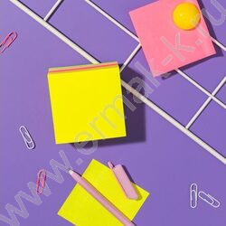 Бумага д/записей  76*76мм /400л, 75г/м², радуга 5цв с липким краем | Фото 6