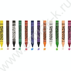 Мелки восковые 12цв Каляка-Маляка /толстые/ | Фото 2