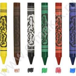 Мелки восковые  6цв Каляка-Маляка /толстые/ | Фото 3