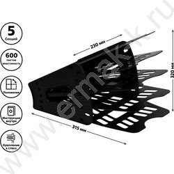 Лоток вертикально-гориз. разборный /чёрный/ 4отд. | Фото 5