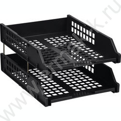 Лоток горизонтальный сетчатый черный /уп.2шт на мет.стержнях | Фото 1