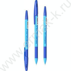 Ручка шар R-301 Stick&Grip Neon 0.7мм синяя с резин.держателем | Фото 2
