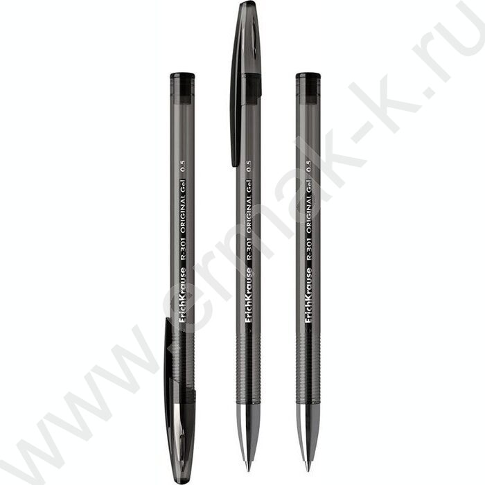 Ручка гелевая черная 0,5мм  R-301 Gel Stick Original | Фото 1