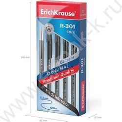 Ручка гелевая черная 0,5мм  R-301 Gel Stick Original | Фото 5