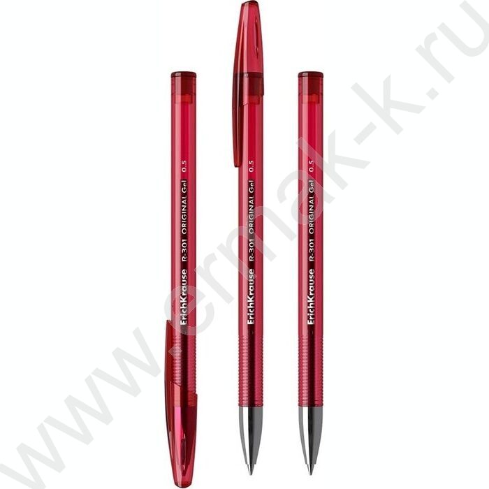 Ручка гелевая красная 0,5мм  R-301 Gel Stick Original | Фото 1