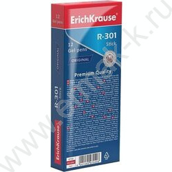 Ручка гелевая красная 0,5мм  R-301 Gel Stick Original | Фото 3