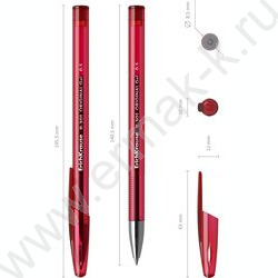 Ручка гелевая красная 0,5мм  R-301 Gel Stick Original | Фото 4