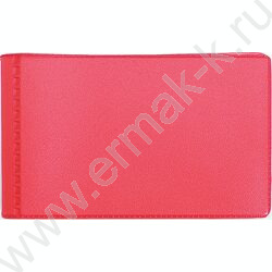 Визитница / 28 карточек/ 60*100мм горизонтальная красный | Фото 1